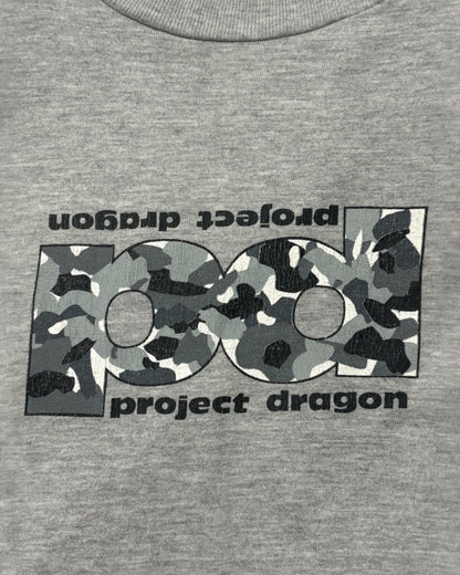 Vintage 90's PROJECT DRAGON T-Shirt Gray Size M