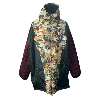 Gucci NYLON AND WOOL FLORAL COAT Size 48