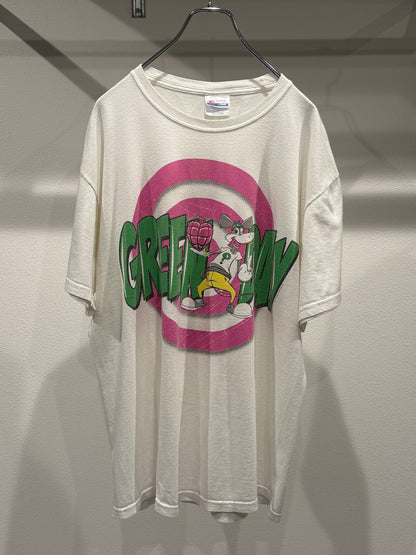Green Day Vintage 00's band tee with cartoon graphic White Size L
