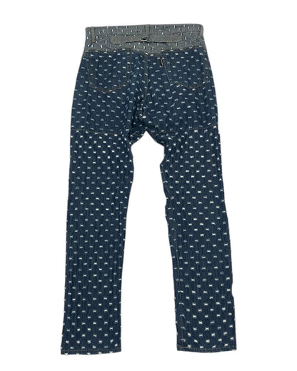 Zucca Patterned Jeans - Unique Waistband Detail