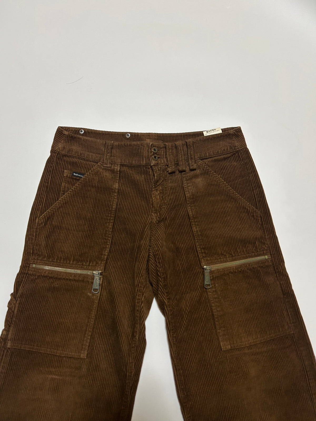 Dolce & Gabbana D&G 2000s Corduroy Cargo Pants Dark Size 50