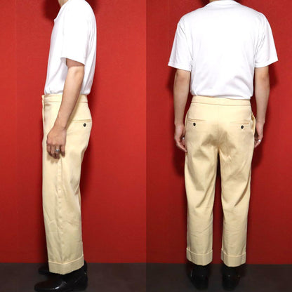 Jil Sander Beige Double Hem Cropped Chino Slacks Size 34