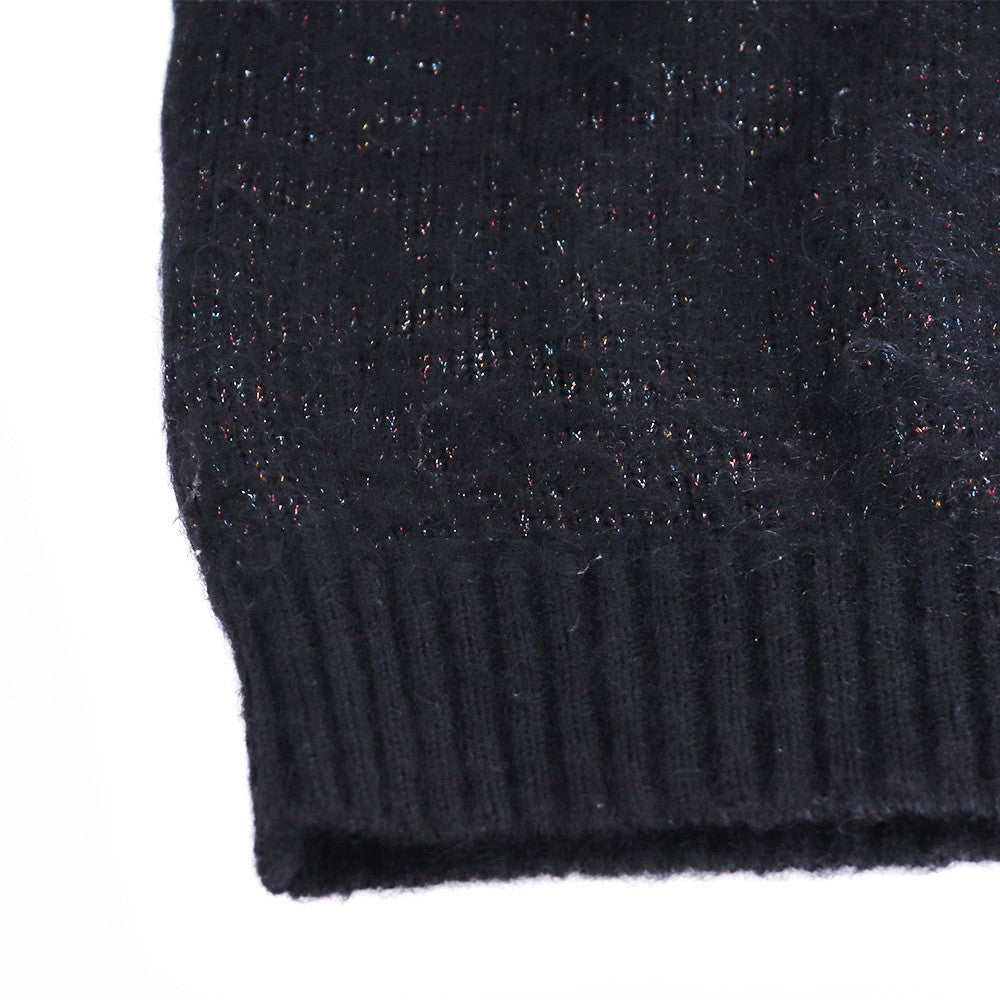 WACKO MARIA Glitter Mohair Knit Sweater Black Size S