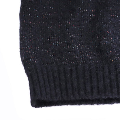 WACKO MARIA Glitter Mohair Knit Sweater Black Size S