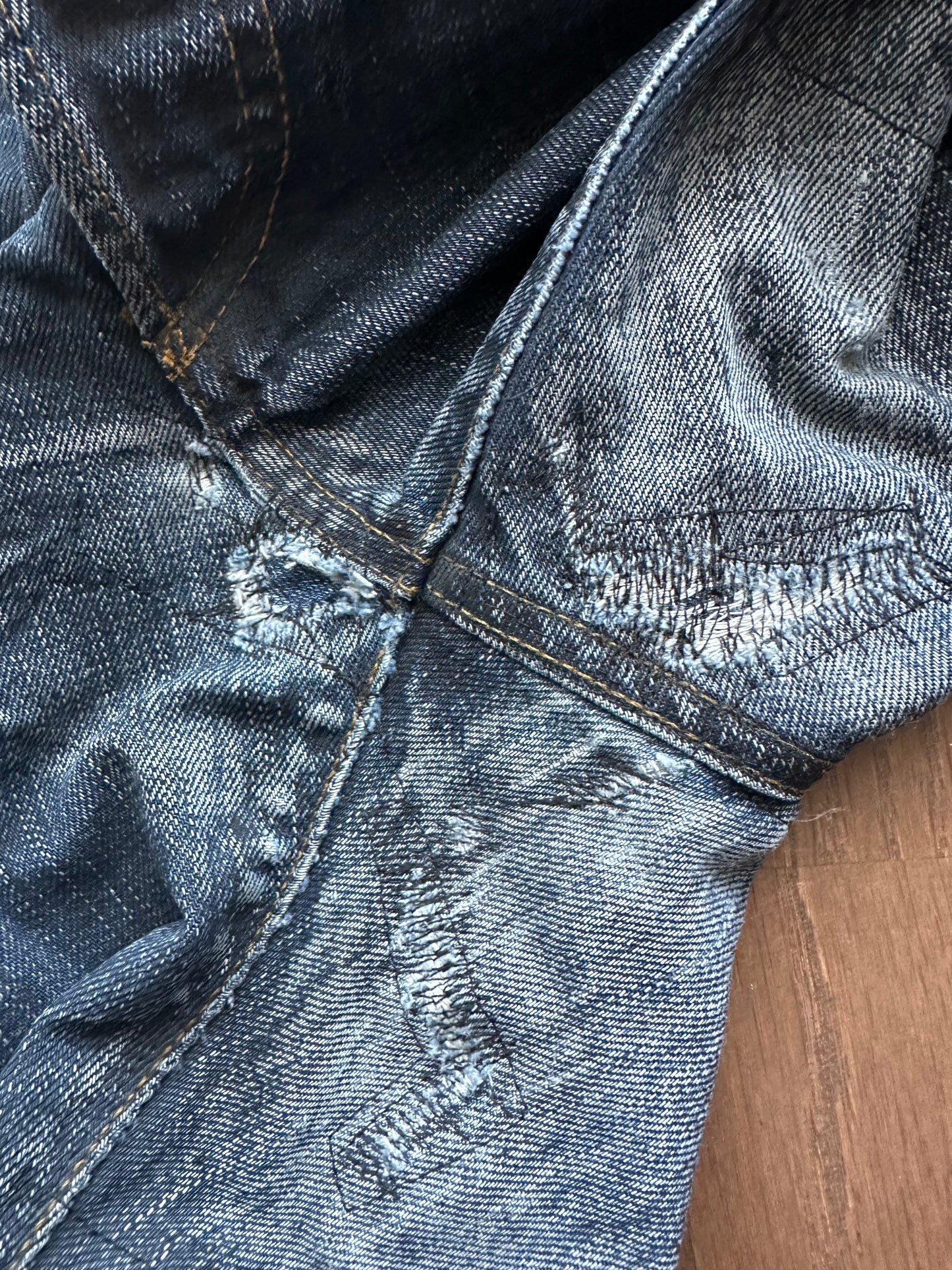Dior Homme SS03 Mud Waxed Clawmark Jeans