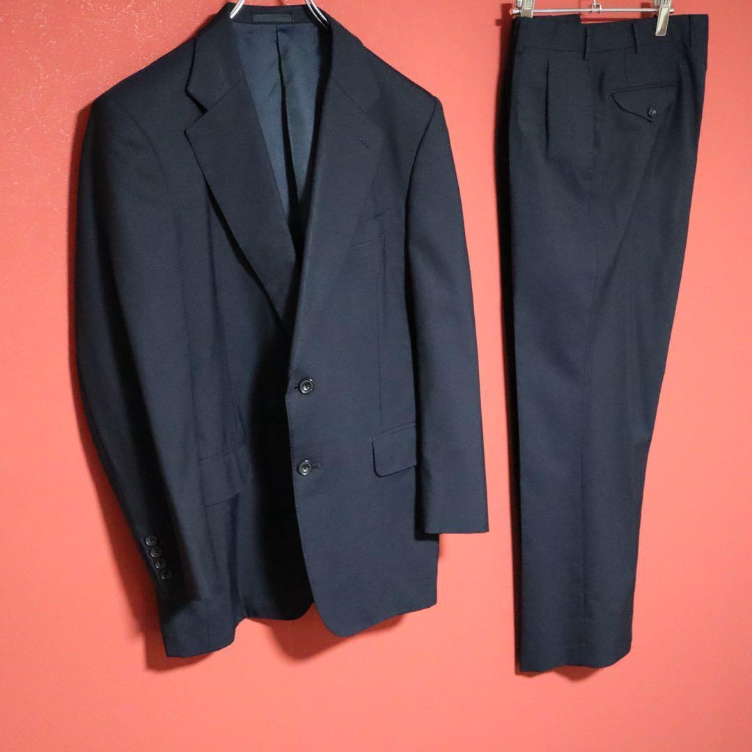 Burberrys 90s Wool Mohair Suit Jacket Blue
