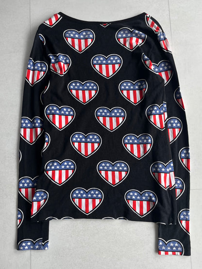 Love Moschino Hurt Long Sleeve Shirt Multi Size 40