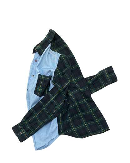 Comme des Garcons HOMME Check Shirts Blue x Green