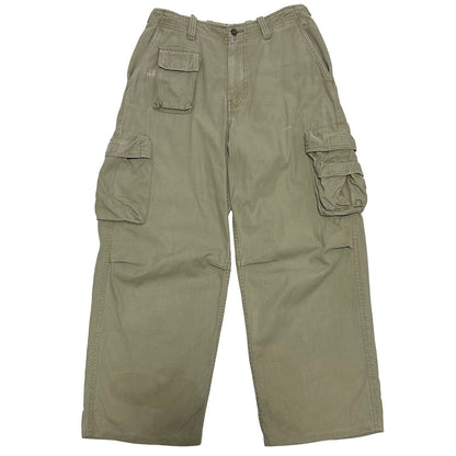 GAP 2000s Multi Pocket Cargo Trousers Ivory Size S