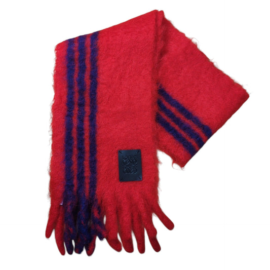 LOEWE Multi Striped Mohair Fringe Muffler