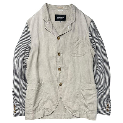 COMME des GARCONS HOMME DEUX 2013 Linen w/ Stripes Jacket Size M