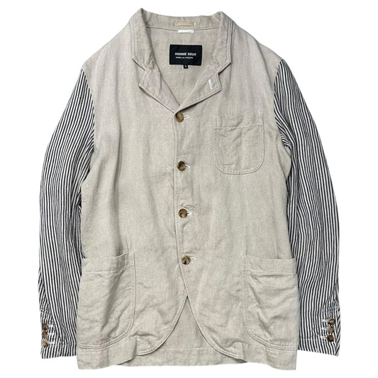 COMME des GARCONS HOMME DEUX 2013 Linen w/ Stripes Jacket Size M
