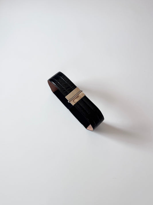 Dolce & Gabbana Black Patent Leather Belt