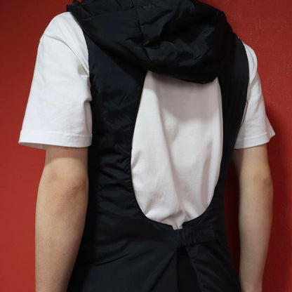 Prada Nylon Hooded Half-Zip Vest with Back Hole Size 44