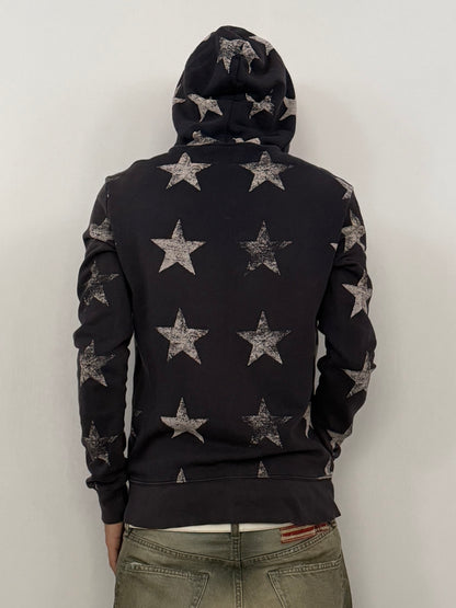 Denim&Supply Star Design Cotton Zip Hoodie Size S