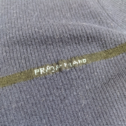PRADA Navy Logo Line Crew Neck Wool Knit Size 40