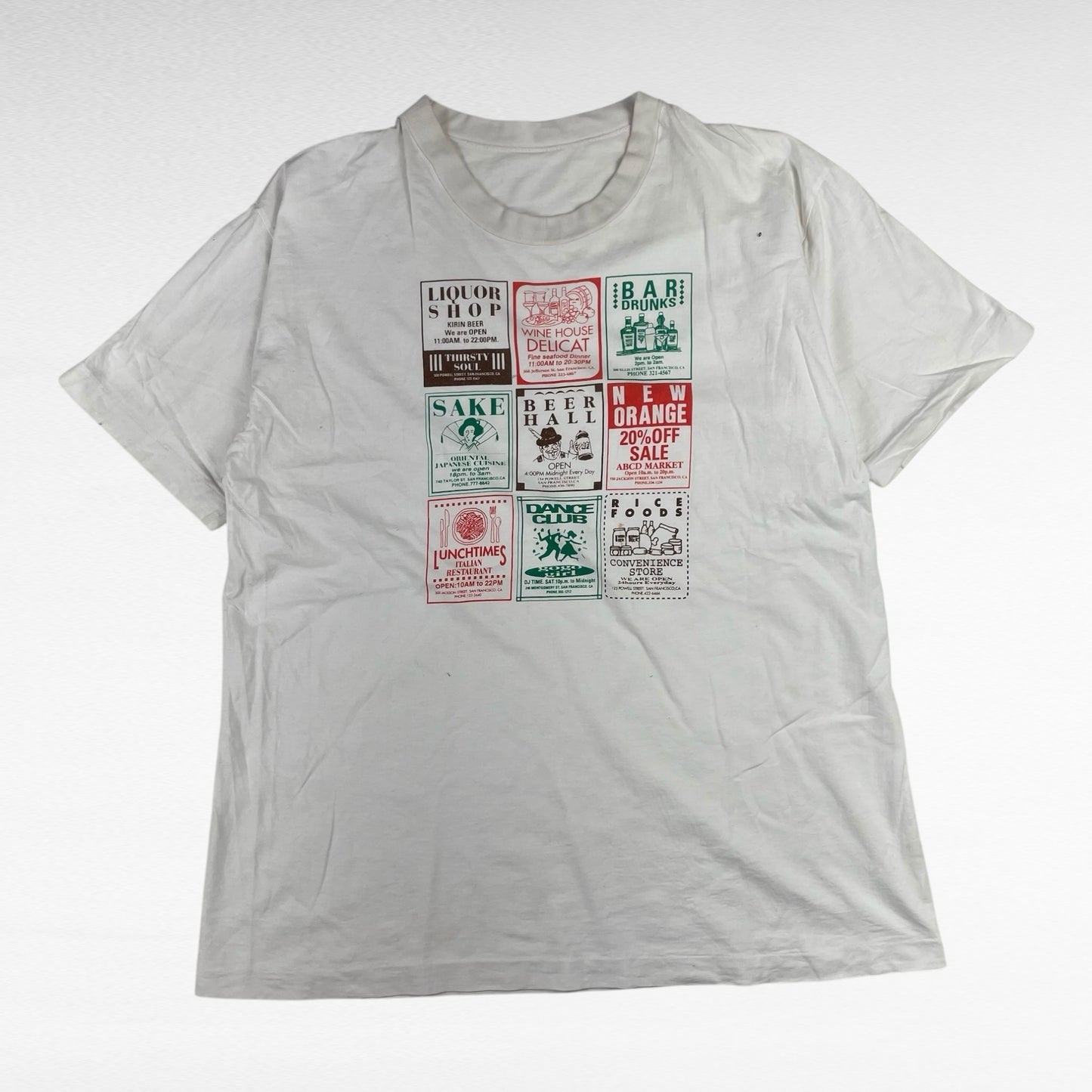 unknown 90s Print T-Shirt White Size M