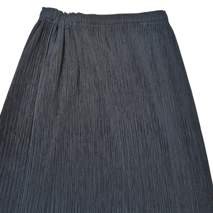 FETE ISSEY MIYAKE Pleats Long Skirt Black Polyester Size 01