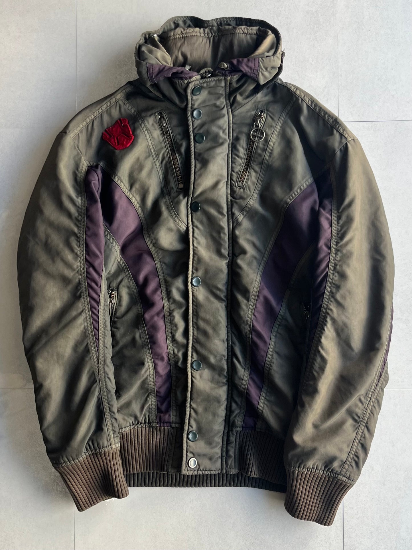 Diesel Green Technical Nylon Jacket Size M
