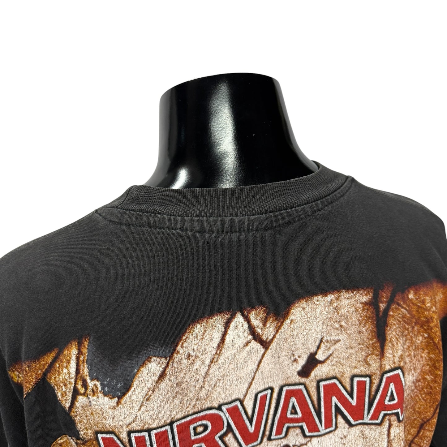 NIRVANA 90s Kurt Cobain Memorial Euro T-Shirt Size XL