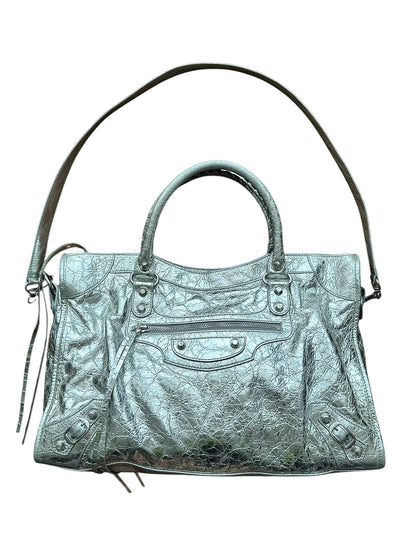 Balenciaga Silver Le City Medium Bag