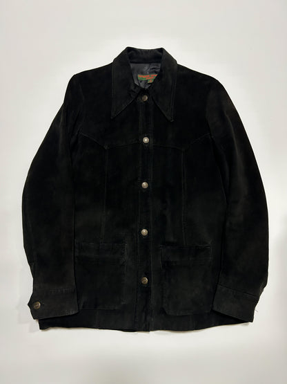 KATHARINE HAMNETT 90s Suede Jacket Black Size M