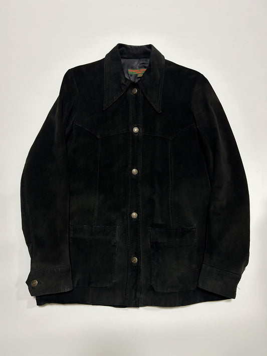 KATHARINE HAMNETT 90s Suede Jacket Black Size M