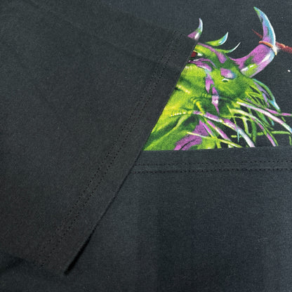 LIQUID BLUE 00s Green Dragon All Over Print T-Shirt Size L