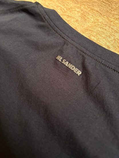 JIL SANDER SS14 Cotton Irregular Sweatshirt Navy Size L