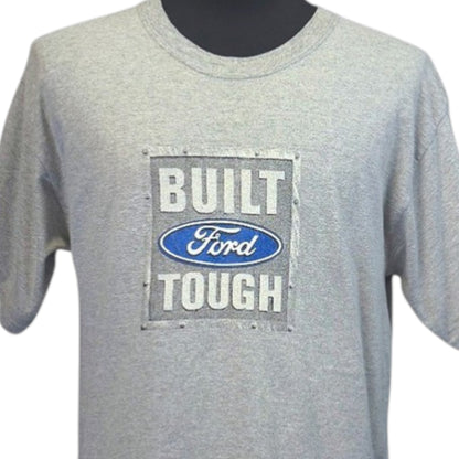 Ford Built Ford Tough Slogan Corporate T-Shirt Gray Size L
