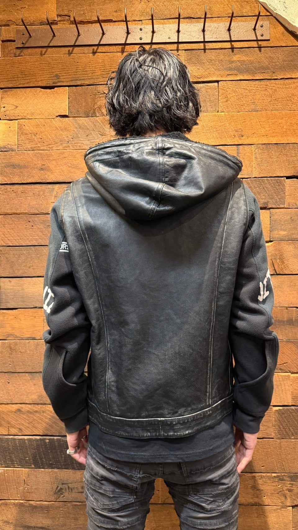 Undercover Black Cowhide "One Off" Long Sleeve Top