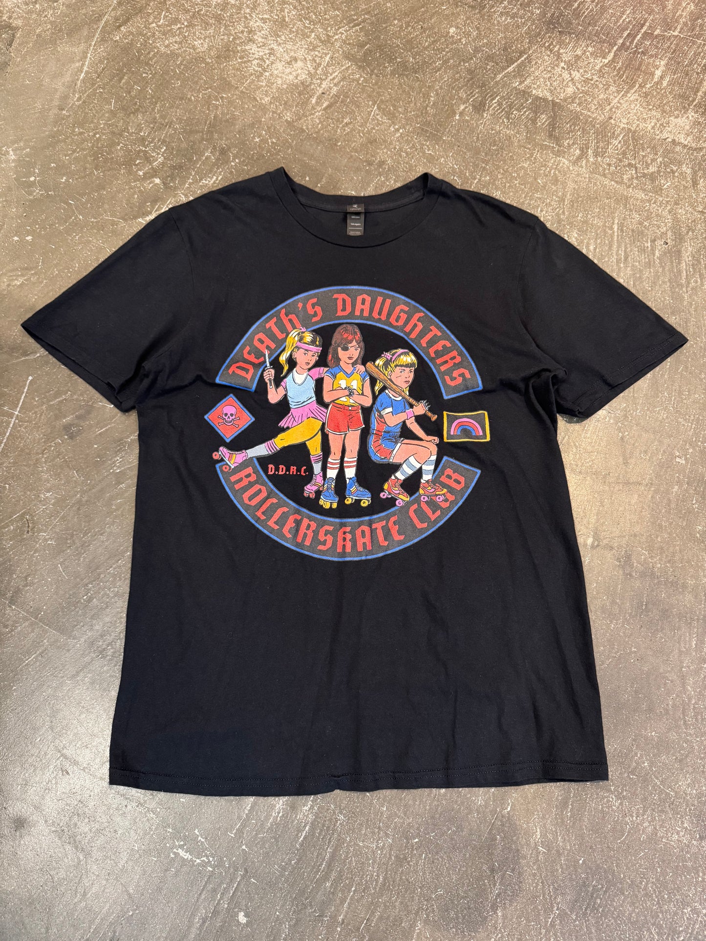 Vintage Black Cotton T-Shirt Size M