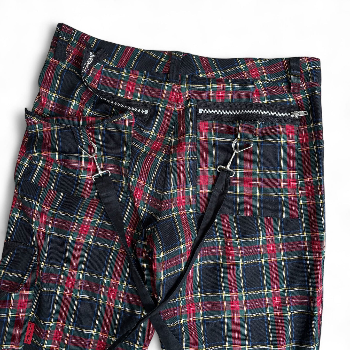 Vintage TRIPP NYC Tartan Check Bondage Pants Size 32