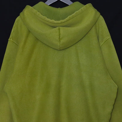 STUSSY Waffle Lined Full Zip Hoodie Green Size L