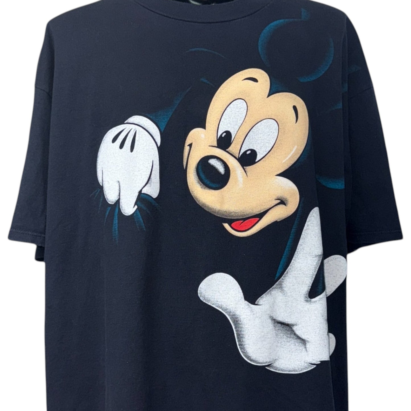 DISNEY 90s USA Made Mickey Big Print Size ONE SIZE FITS ALL