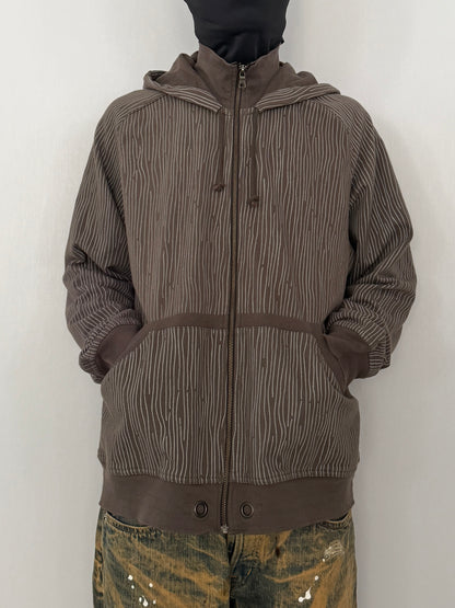 Armani Exchange Brown Big Hood Zip Hoodie Size L