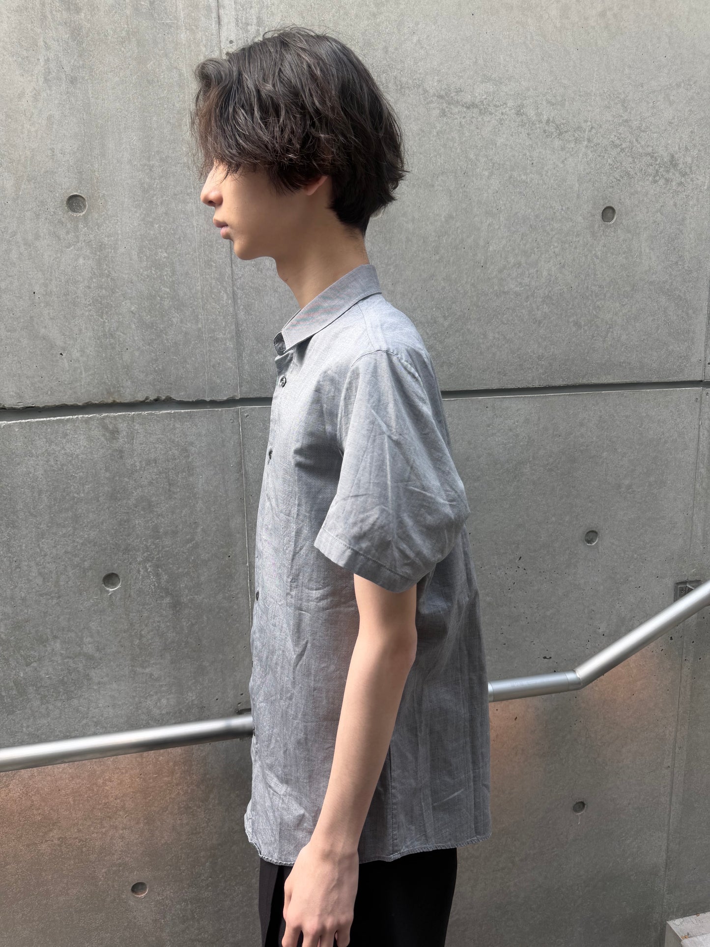 Maison Martin Margiela SS13 Deconstructed Shirt Gray Size S