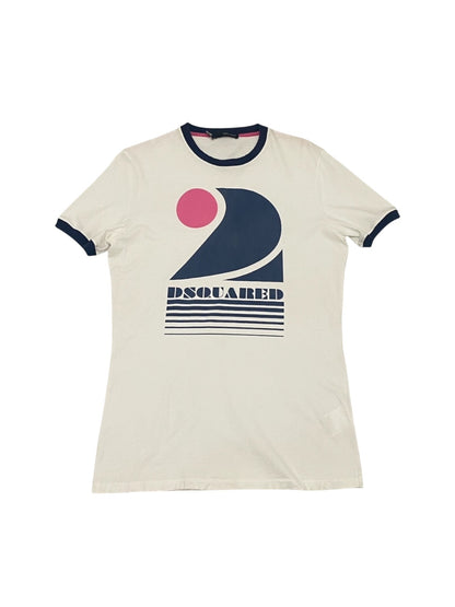 Dsquared2 Graphic Print Tee Blue Trim