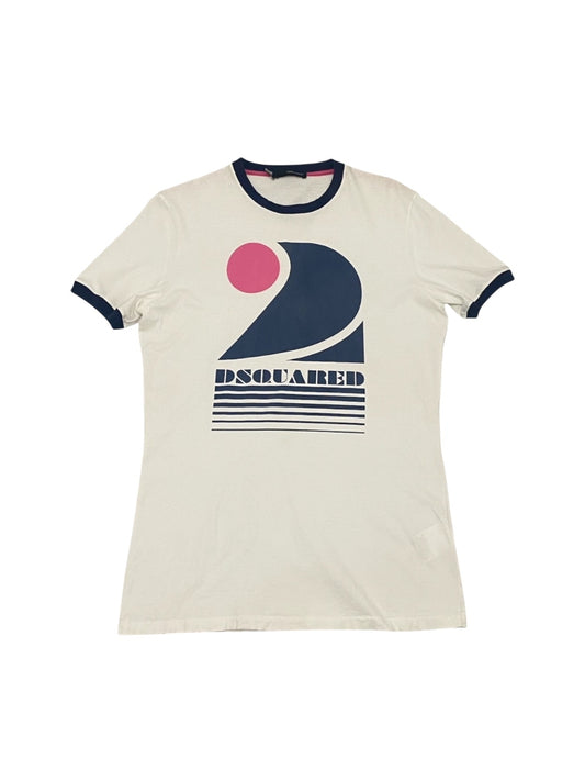 Dsquared2 Graphic Print Tee Blue Trim
