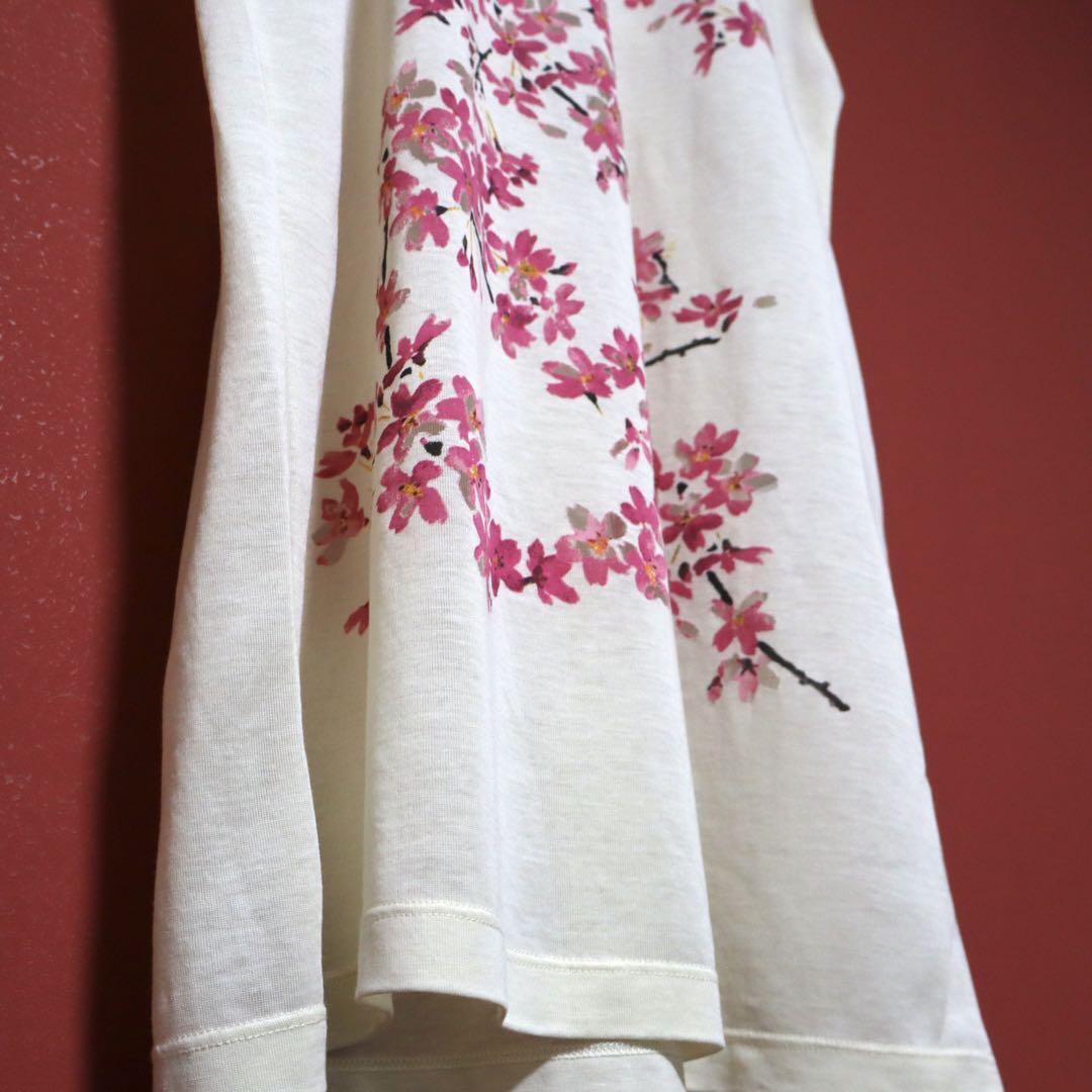 Balenciaga Rare Vintage Cherry Blossom Sheer Long Sleeve Size L