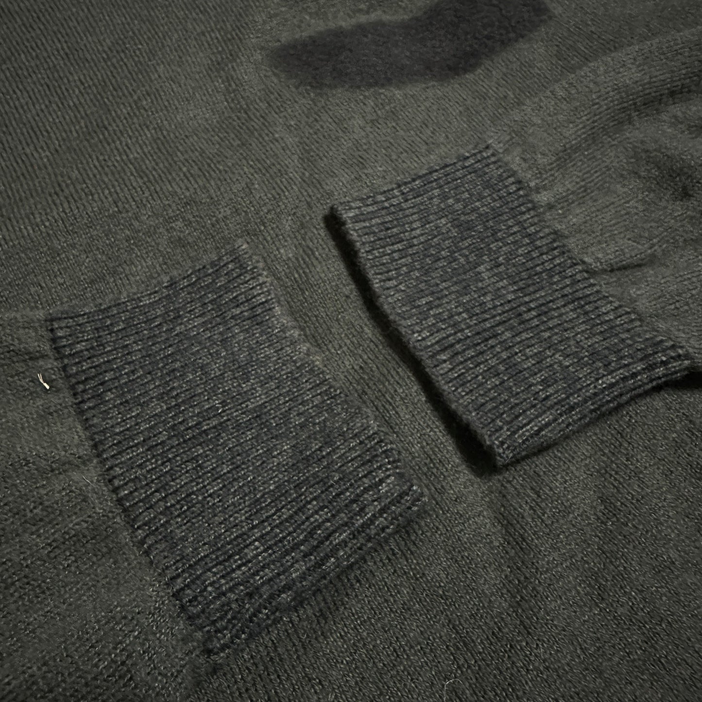 DIESEL Olive Green Cotton Panel Knit Sweater