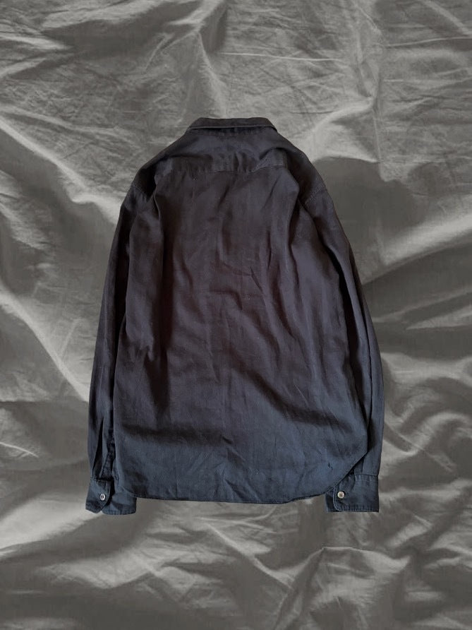 COMME des GARÇONS HOMME PLUS AW15 Tonal Shirt Black Size XS