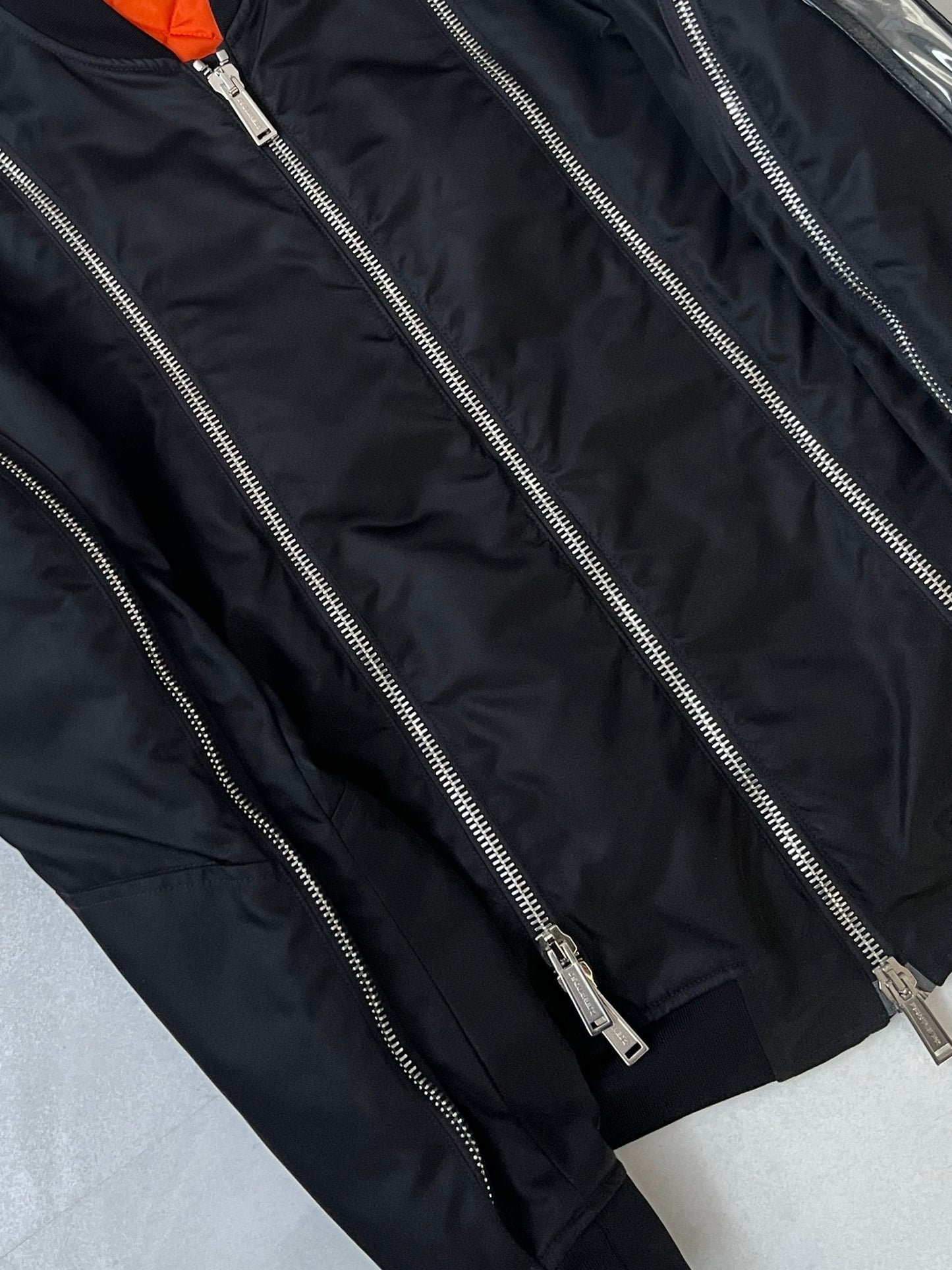 Dsquared2 Black Nylon Gimmick Zip Jacket Size 50