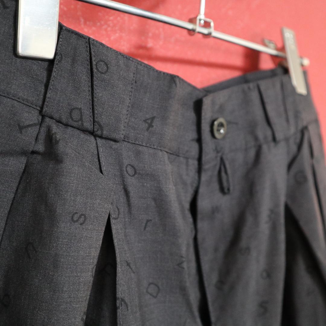 Vintage Versace Numeric Pattern Tuck Wide Slacks Size 46