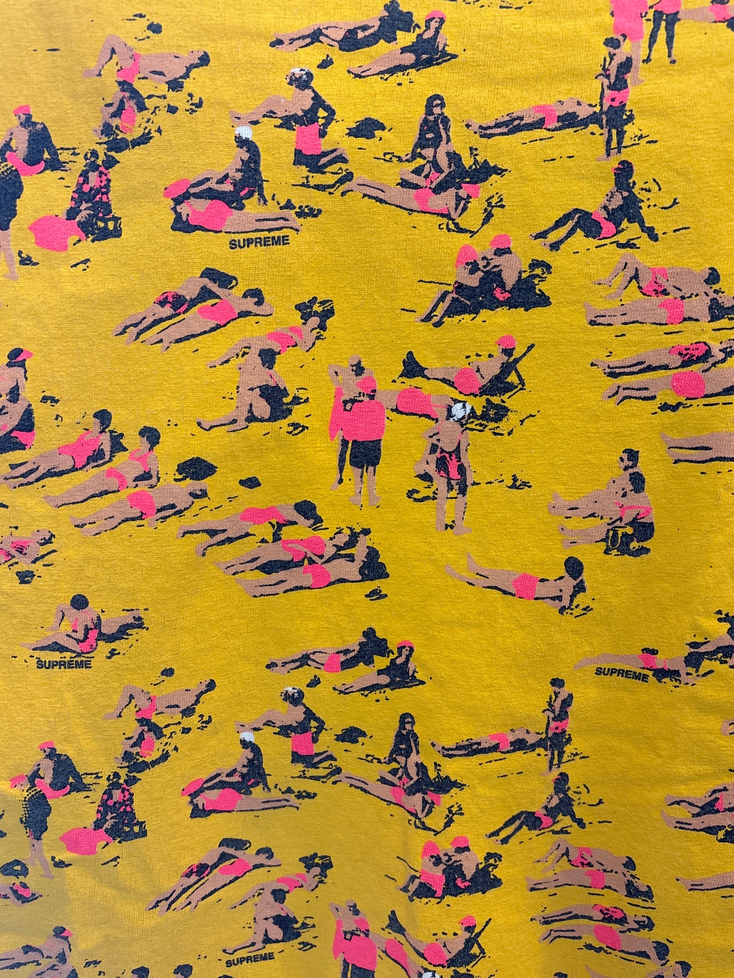Vintage Supreme 2016 Beach Scene Graphic T-Shirt Size M