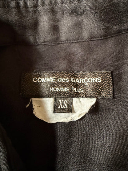 COMME des GARÇONS HOMME PLUS AW15 Tonal Shirt Black Size XS