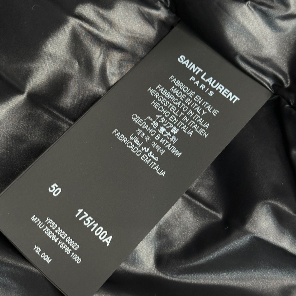 Saint Laurent 23AW Cassandra Logo Jacket Black Size 50