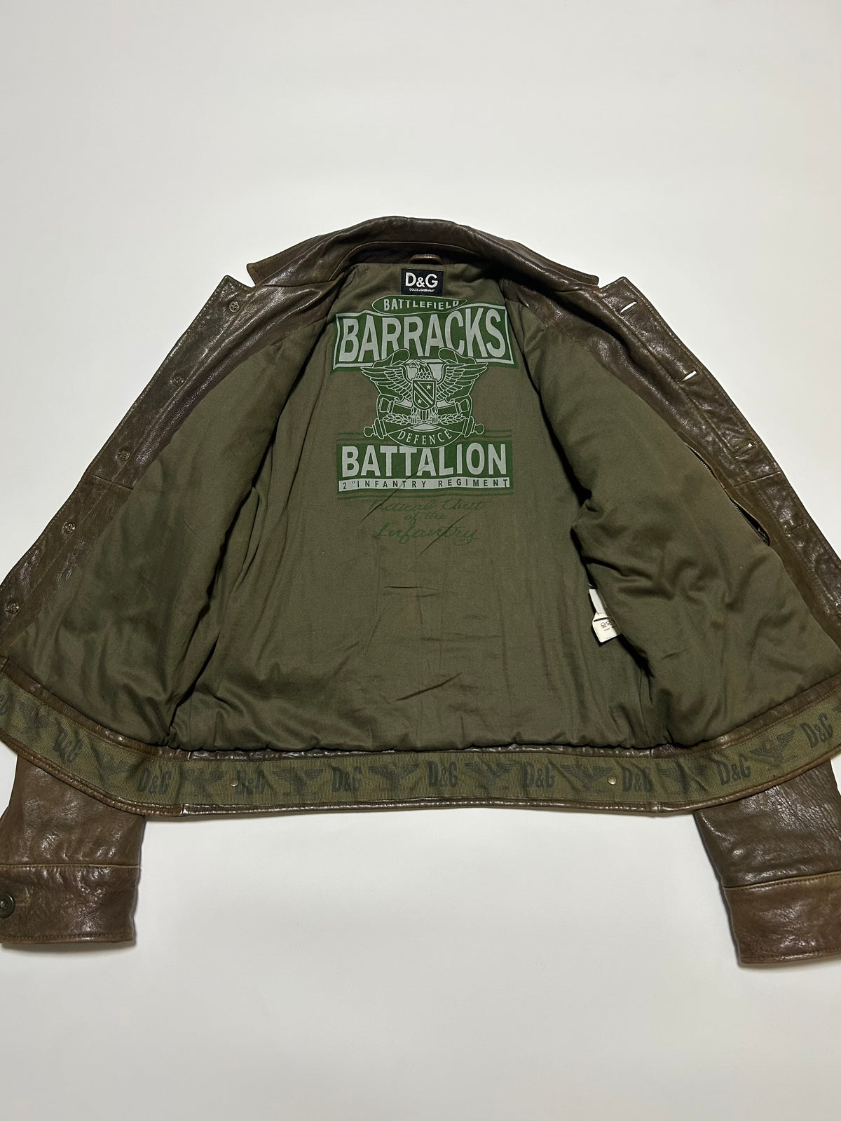 Dolce & Gabbana D&G 2000s Leather Trucker Jacket Dark