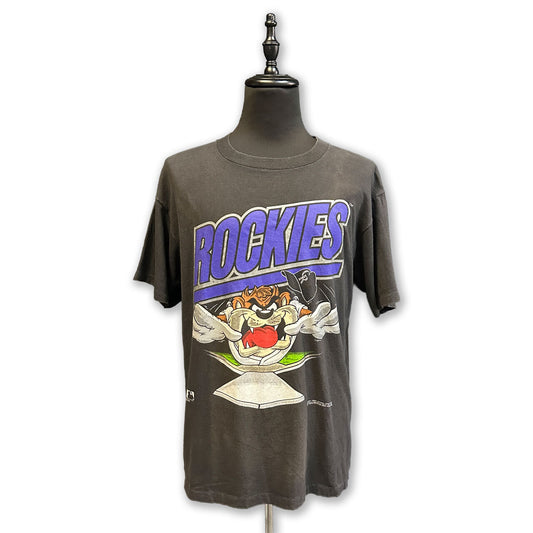 LOONEY TUNES MLB Colorado Rockies TAZ T-Shirt Size XL