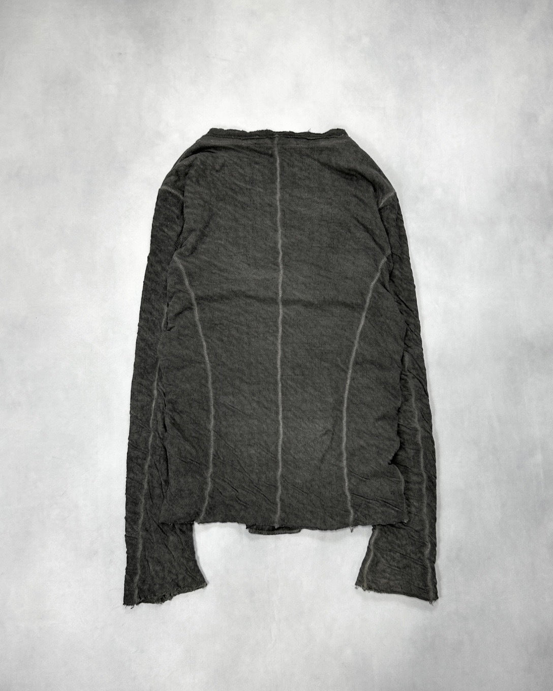Poeme Bohemien Crinkled Cotton-Linen Cardigan (FW12) Size 46
